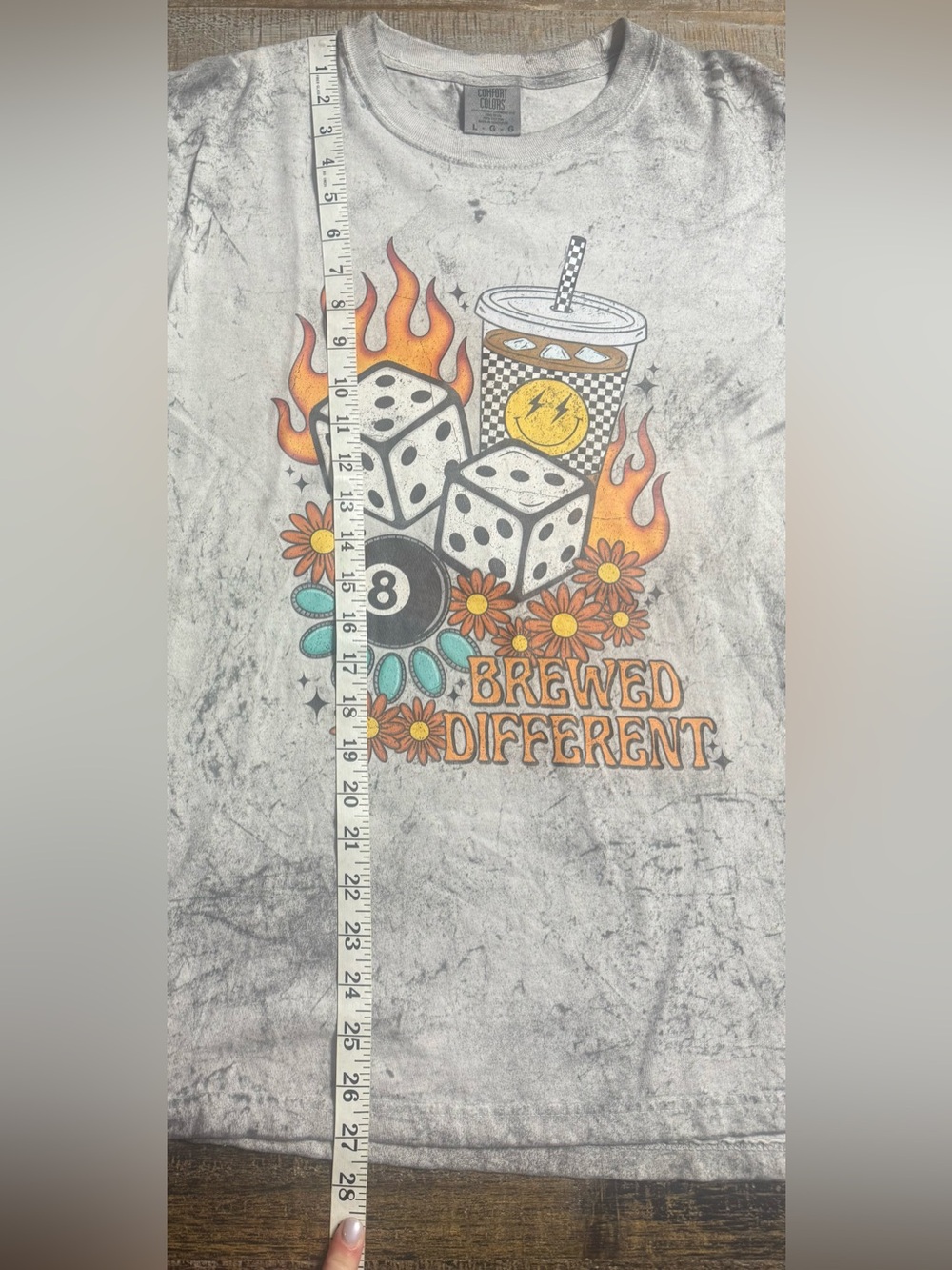 Comfort Colors Gray Color Blast western coffee graphic Crewneck Tee - Picture 6 of 6